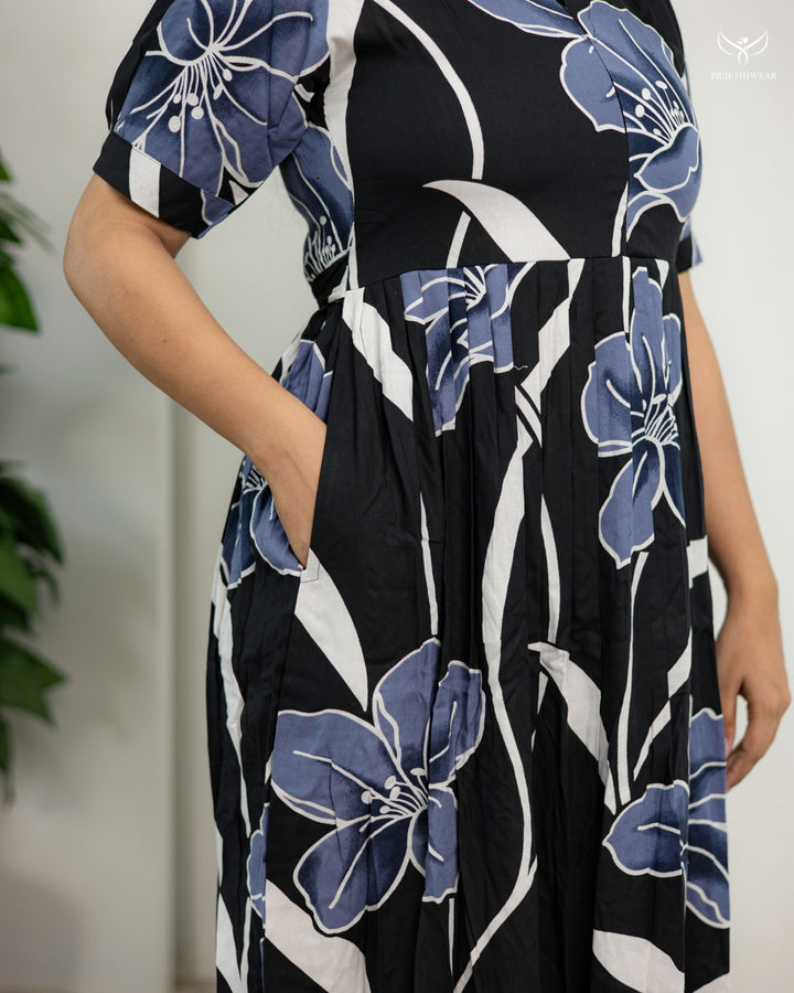 Jothika Maternity Dress with center Zip