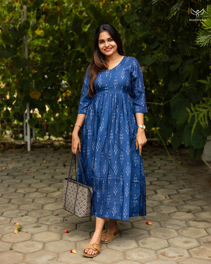 Akhila3  Maternity Dress with center Zip(PREORDER-SEP30)