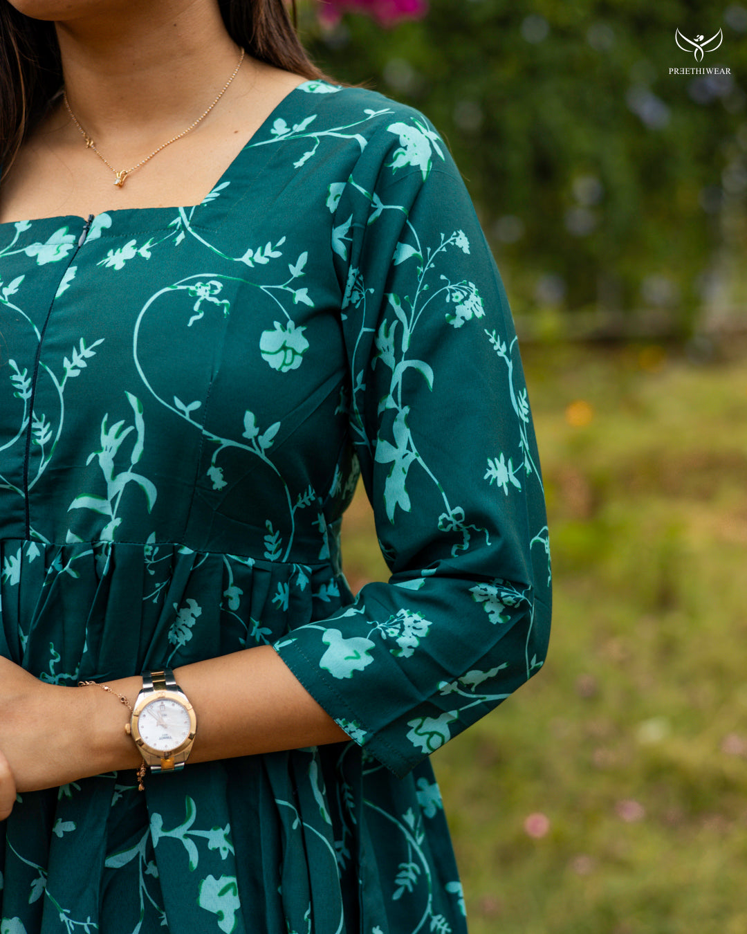 Smita3 Maternity Dress with center Zip