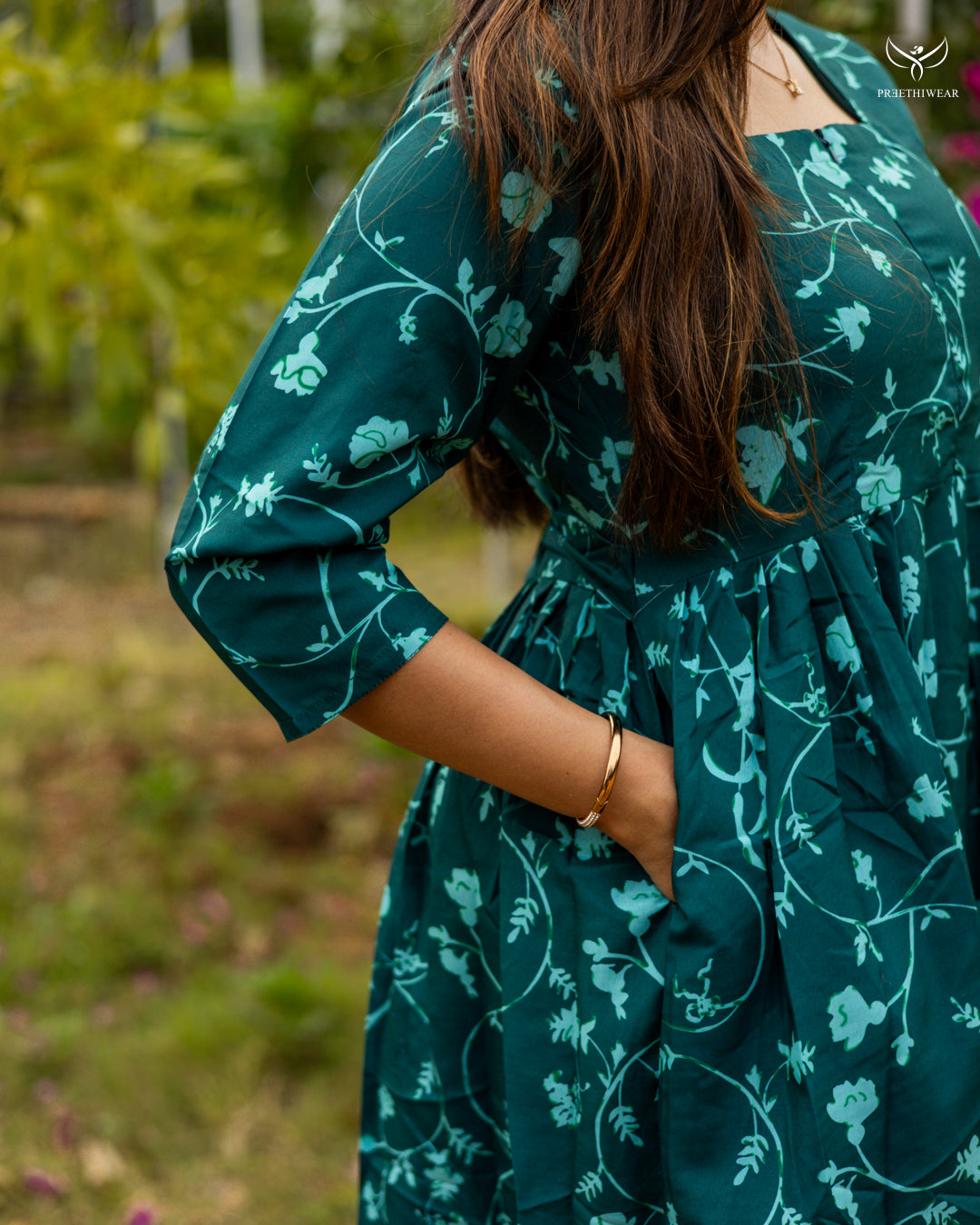 Smita3 Maternity Dress with center Zip