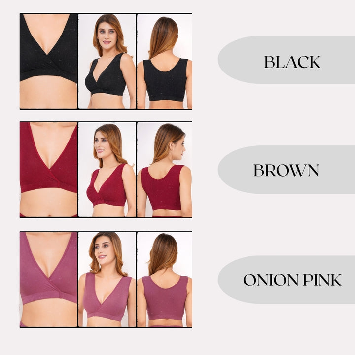 Combo Maternity Nursing Sleep Bra Pack of 3
