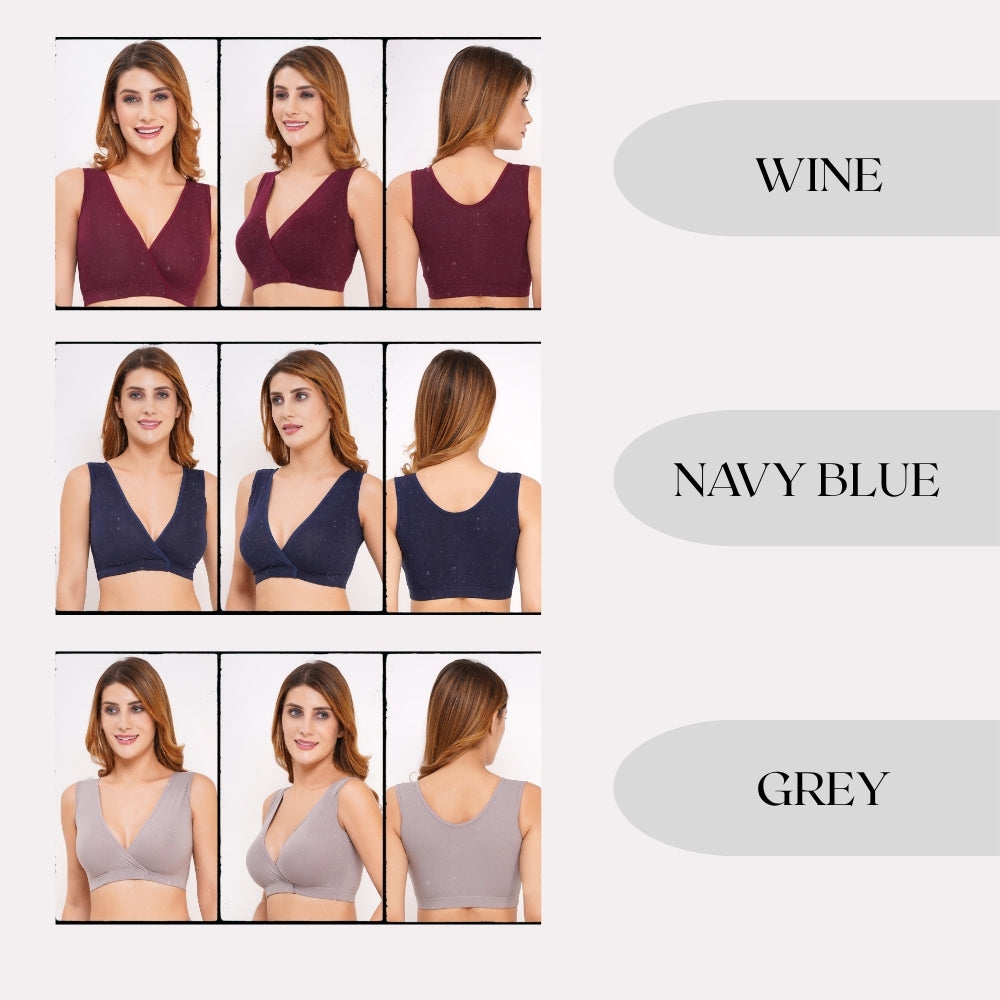 Combo Maternity Nursing Sleep Bra Pack of 3