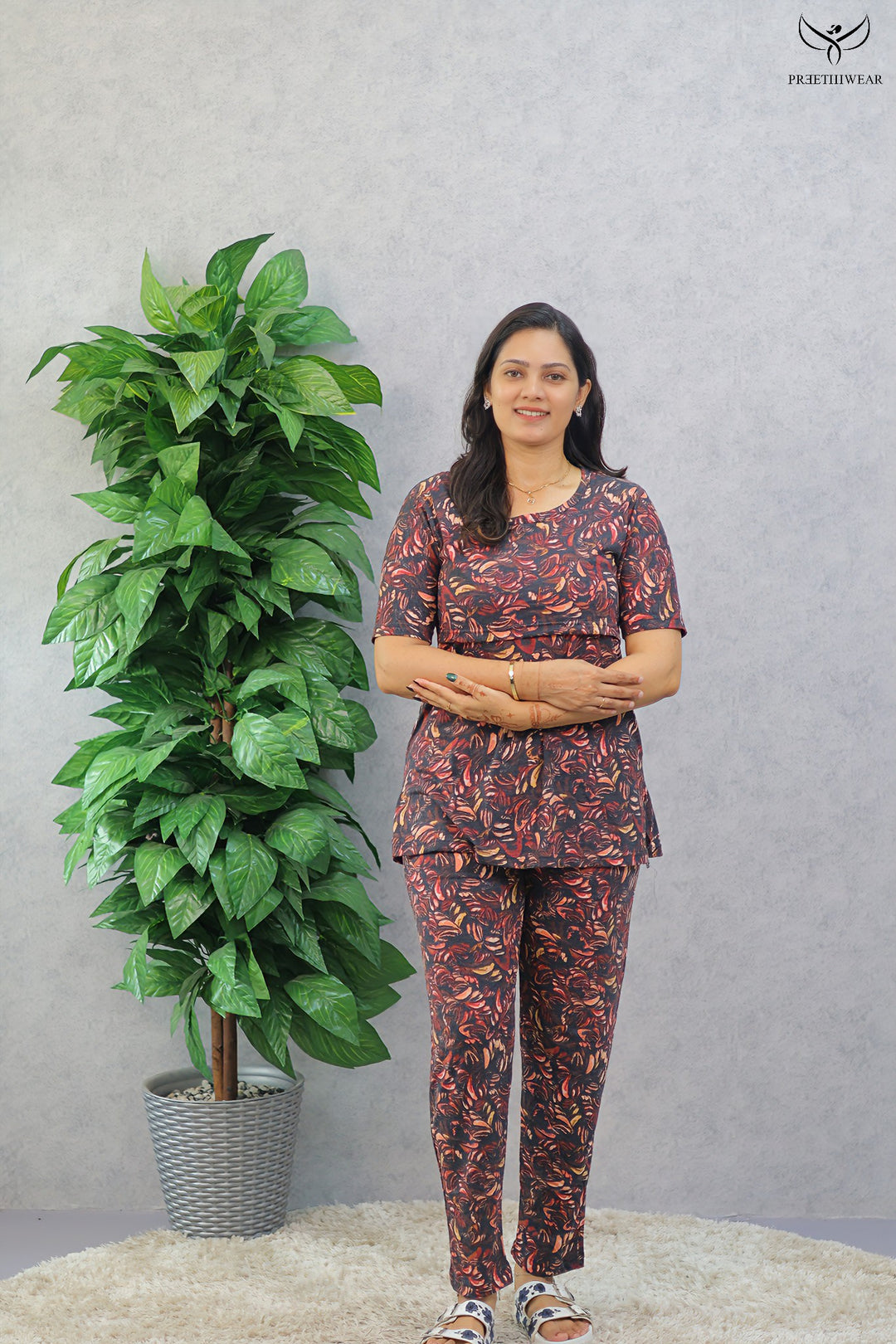 Amritha SoftCotton Maternity Top Pant Set