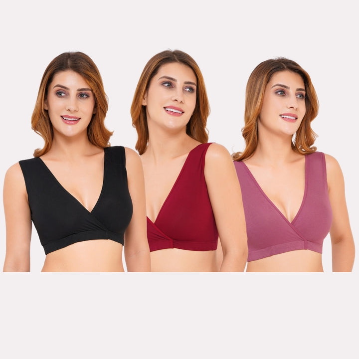 Combo Maternity Nursing Sleep Bra Pack of 3