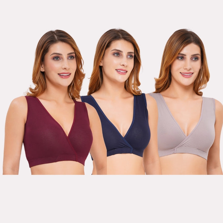 Combo Maternity Nursing Sleep Bra Pack of 3