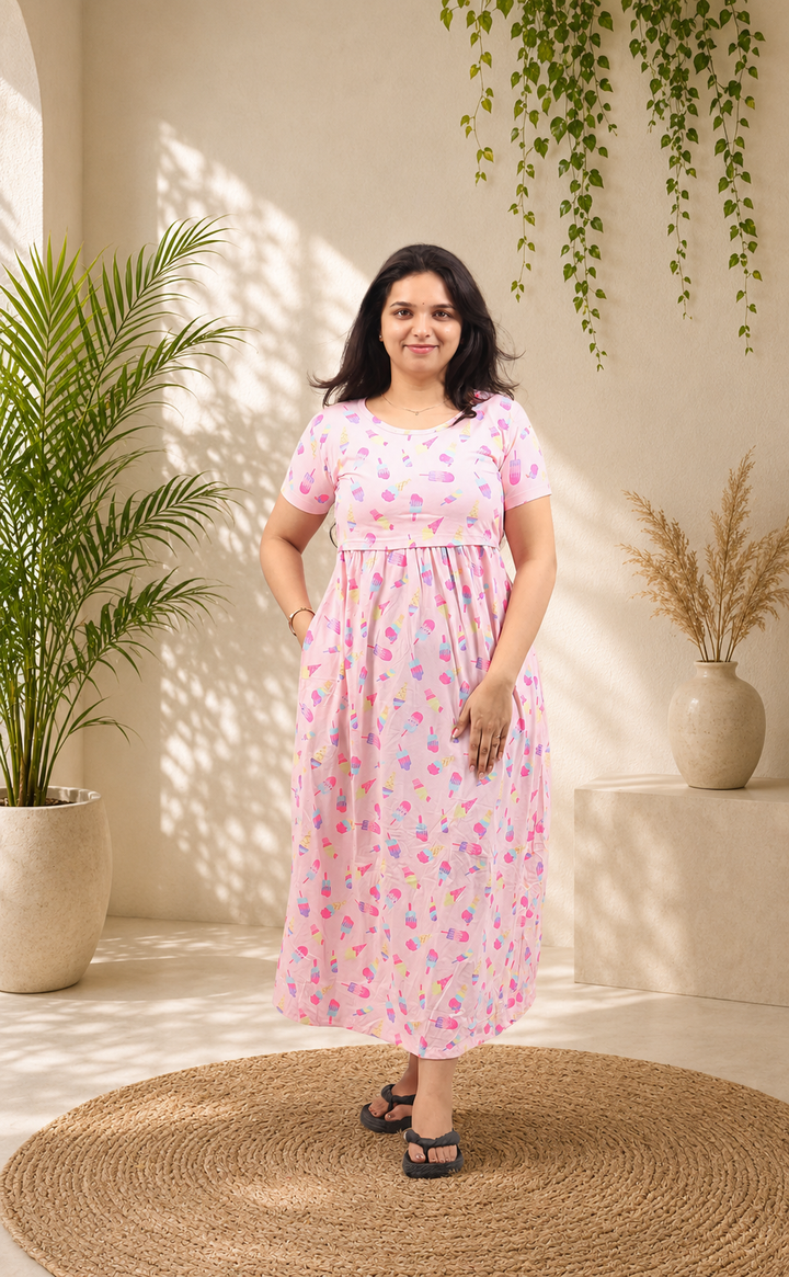 Jinal1 SoftCotton Full Length Maternity Loungewear