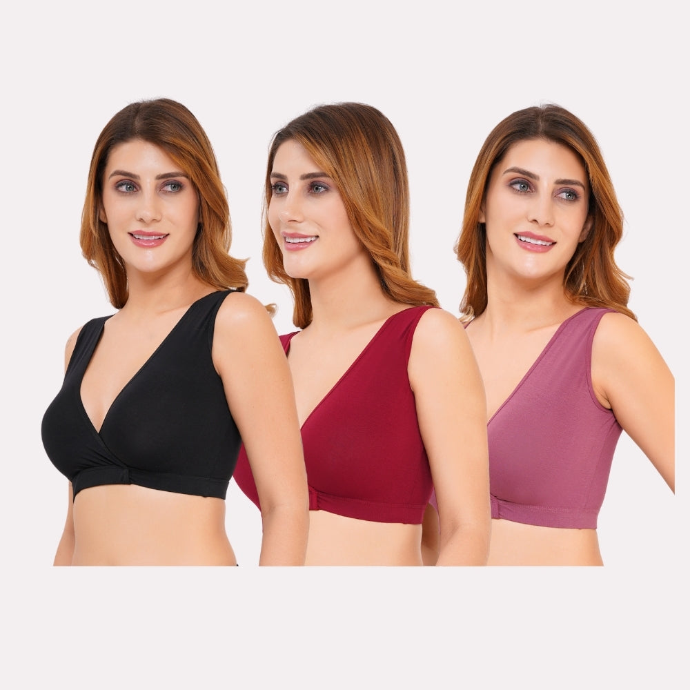 Combo Maternity Nursing Sleep Bra Pack of 3