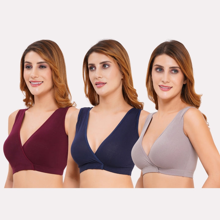Combo Maternity Nursing Sleep Bra Pack of 3