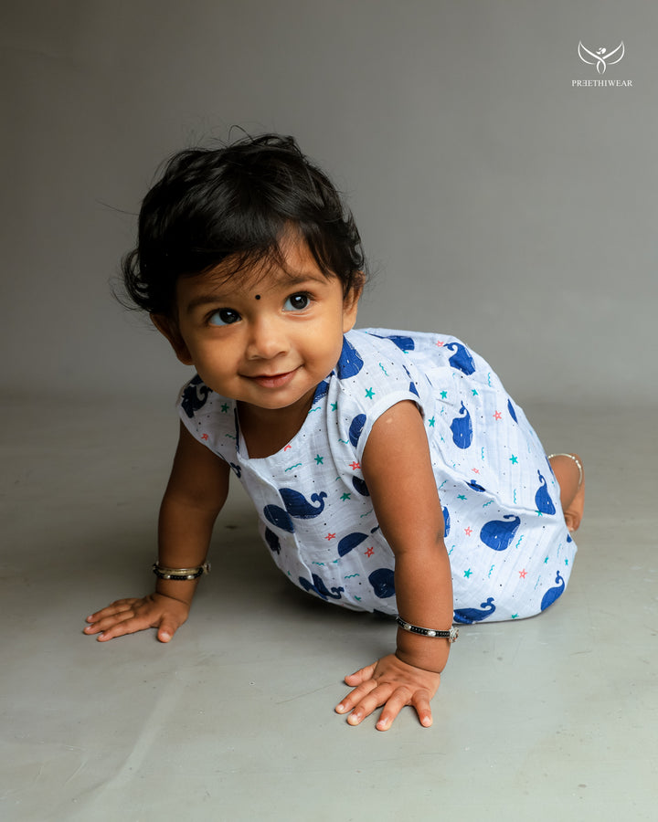 Whales Frock / Bloomers
