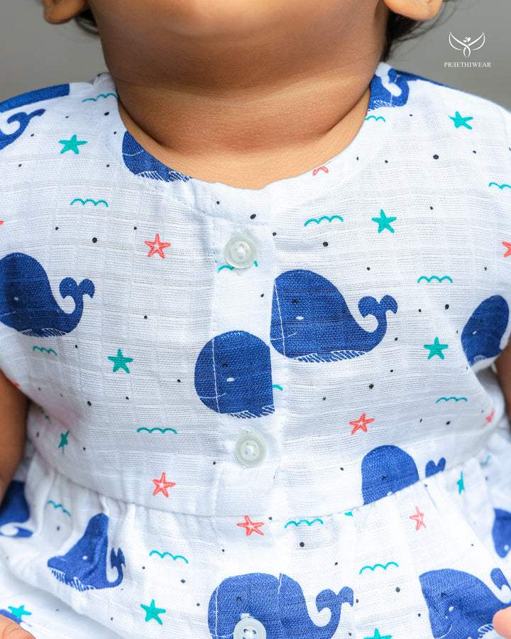 Whales Frock / Bloomers