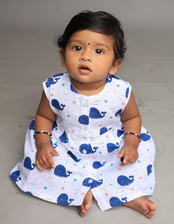 Whales Frock / Bloomers
