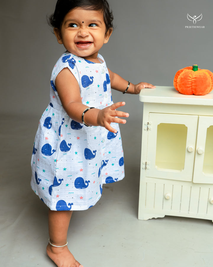 Whales Frock / Bloomers