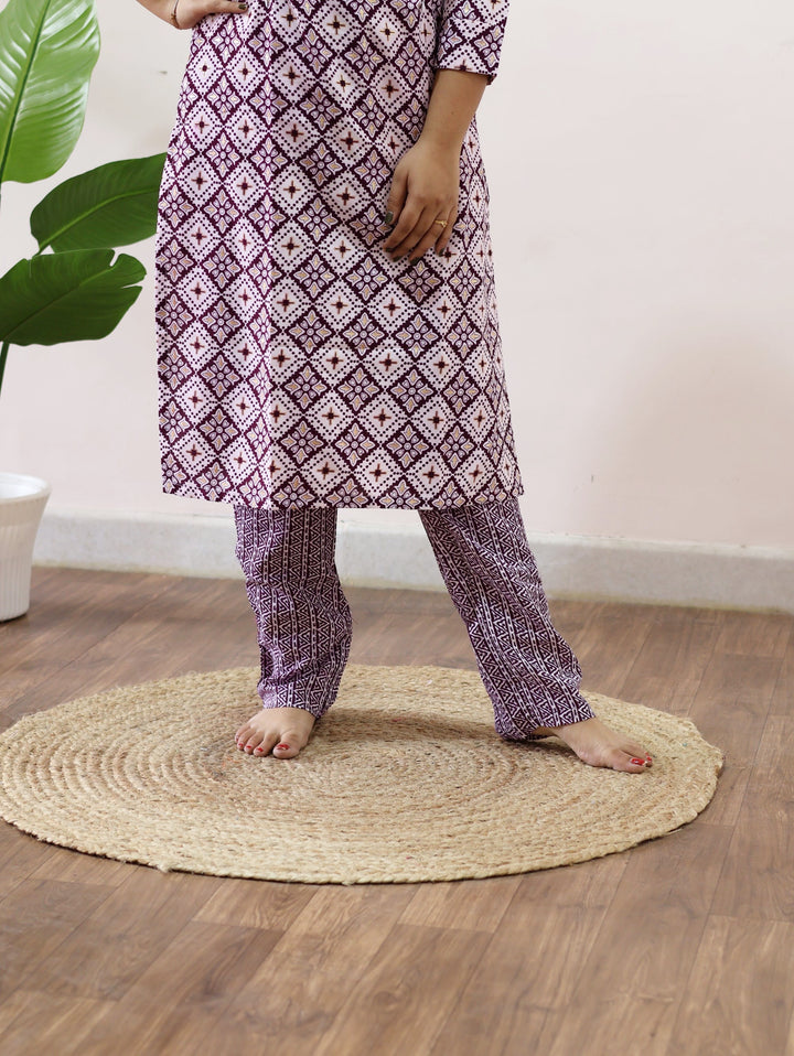 Chutki Cotton Maternity Top Pant Set