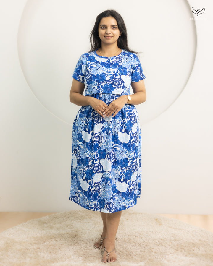 Saivi Thick Soft Cotton Calf Length Maternity Loungewear