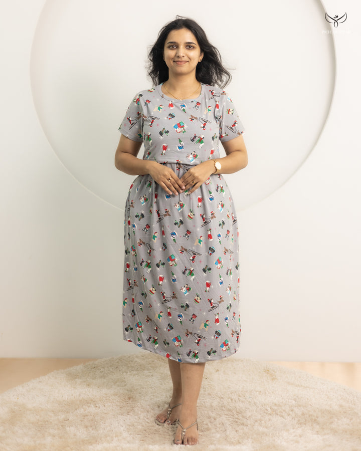 Arvini SoftCotton Calf Length Maternity Loungewear