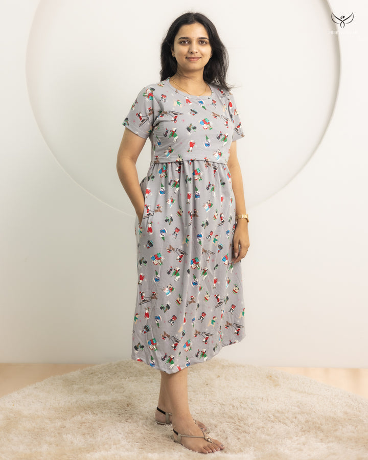 Arvini SoftCotton Calf Length Maternity Loungewear