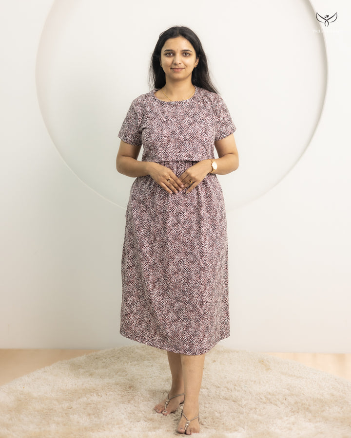 Niri Thick Soft Cotton Calf Length Maternity Loungewear