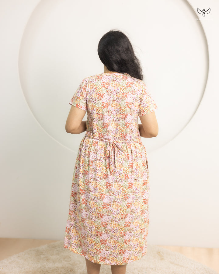 Kritvi Lightweight SoftCotton Calf Length Maternity Loungewear