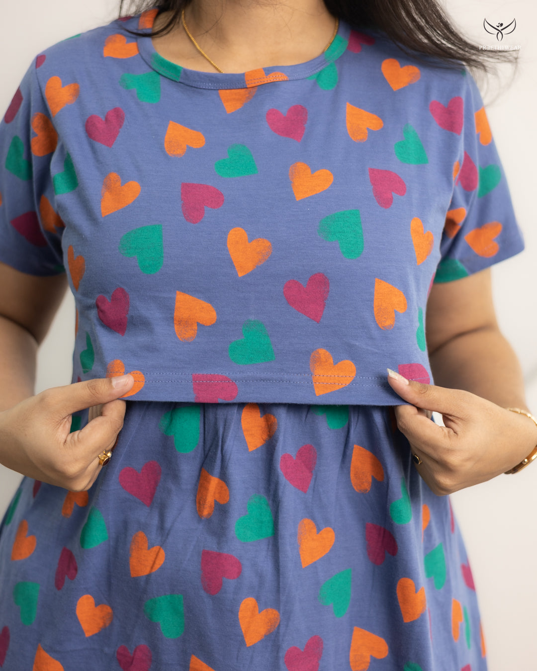 Riona SoftCotton Calf Length Maternity Loungewear