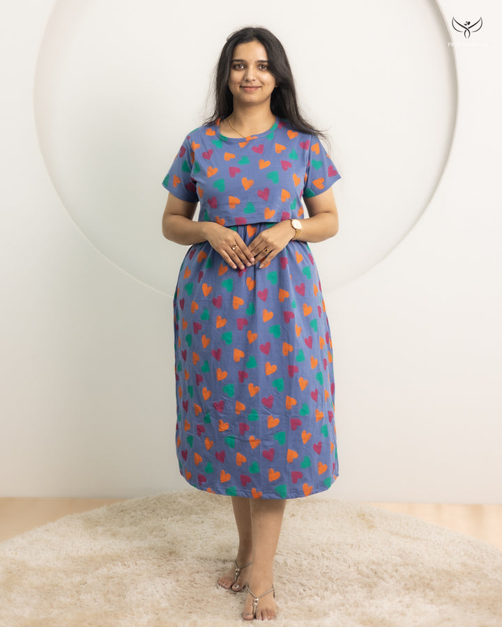 Riona SoftCotton Calf Length Maternity Loungewear