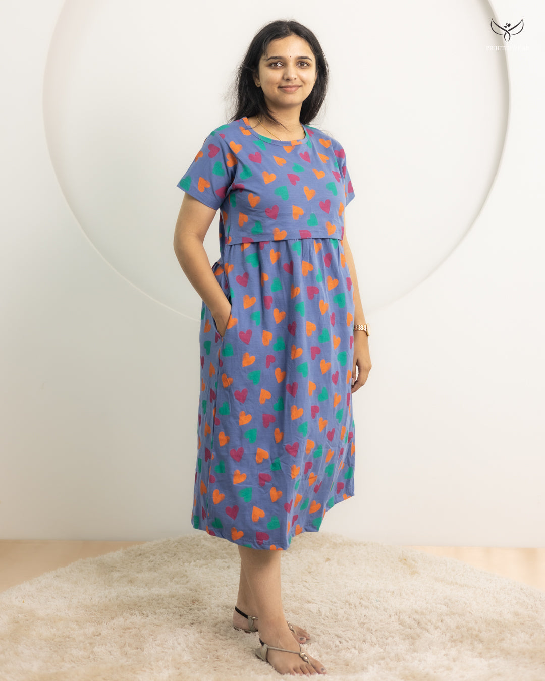 Riona SoftCotton Calf Length Maternity Loungewear