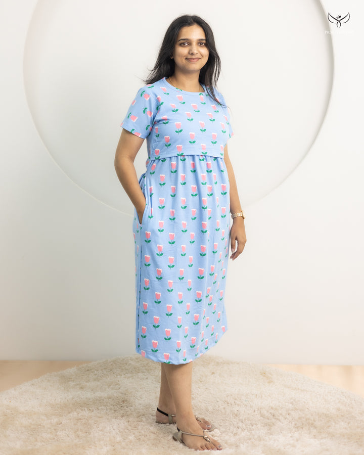 Yuvika SoftCotton Calf Length Maternity Loungewear