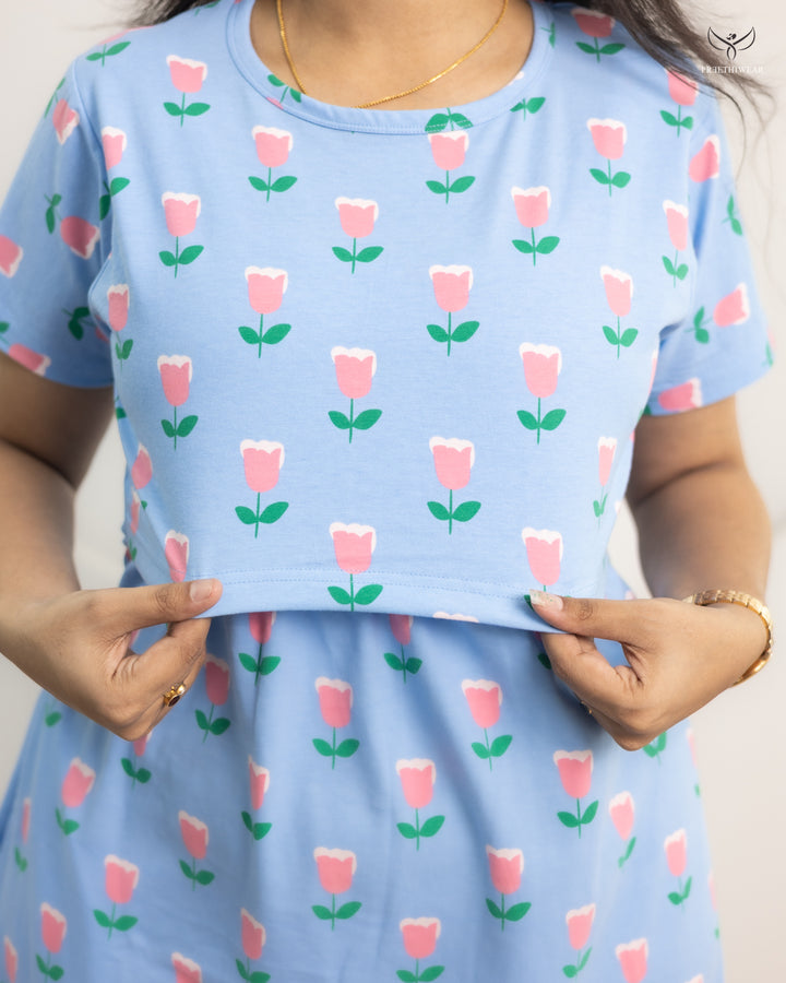 Yuvika SoftCotton Calf Length Maternity Loungewear