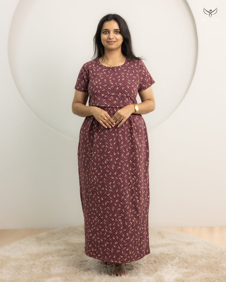 Mahee Thick Cotton Full Length Maternity Loungewear