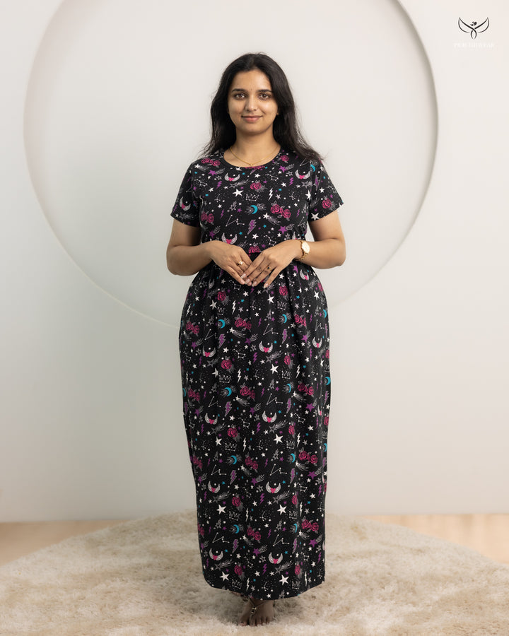 Nihal SoftCotton Full Length Maternity Loungewear