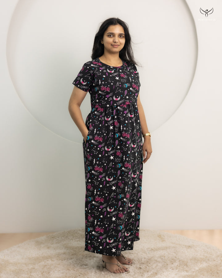 Nihal SoftCotton Full Length Maternity Loungewear