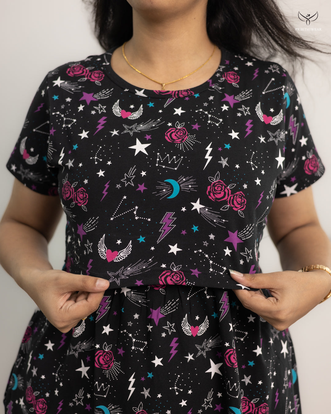Nihal SoftCotton Full Length Maternity Loungewear
