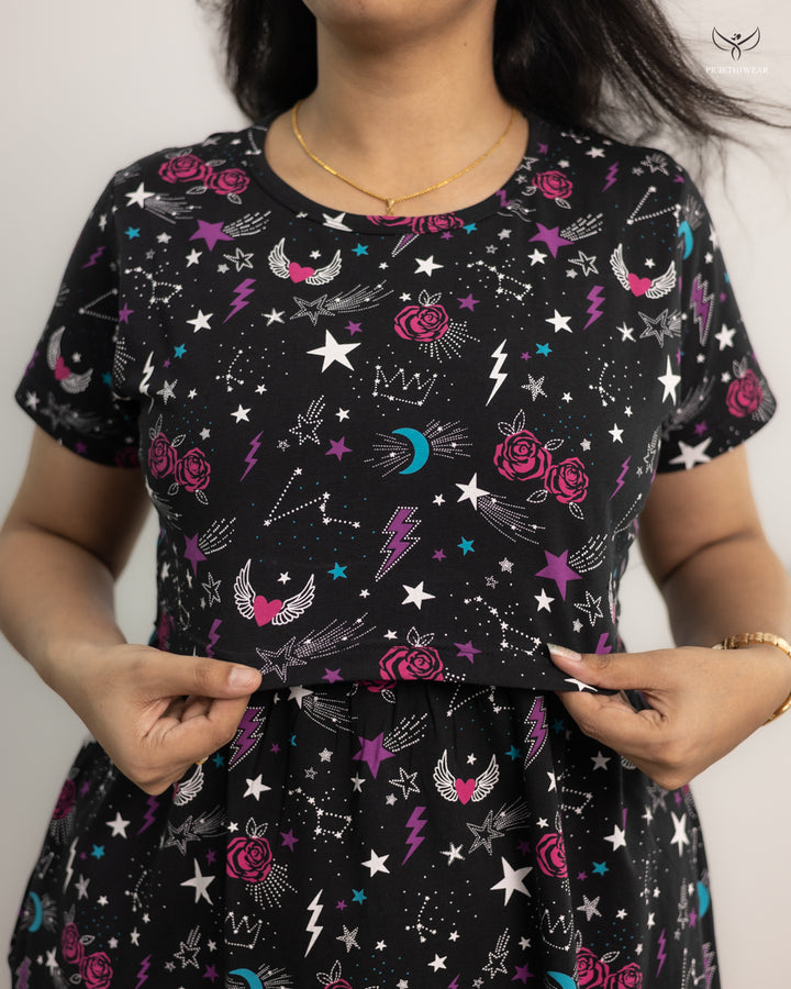 Nihal SoftCotton Full Length Maternity Loungewear