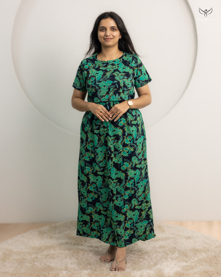 Noorul Thick Soft CottonFull Length Maternity Loungewear