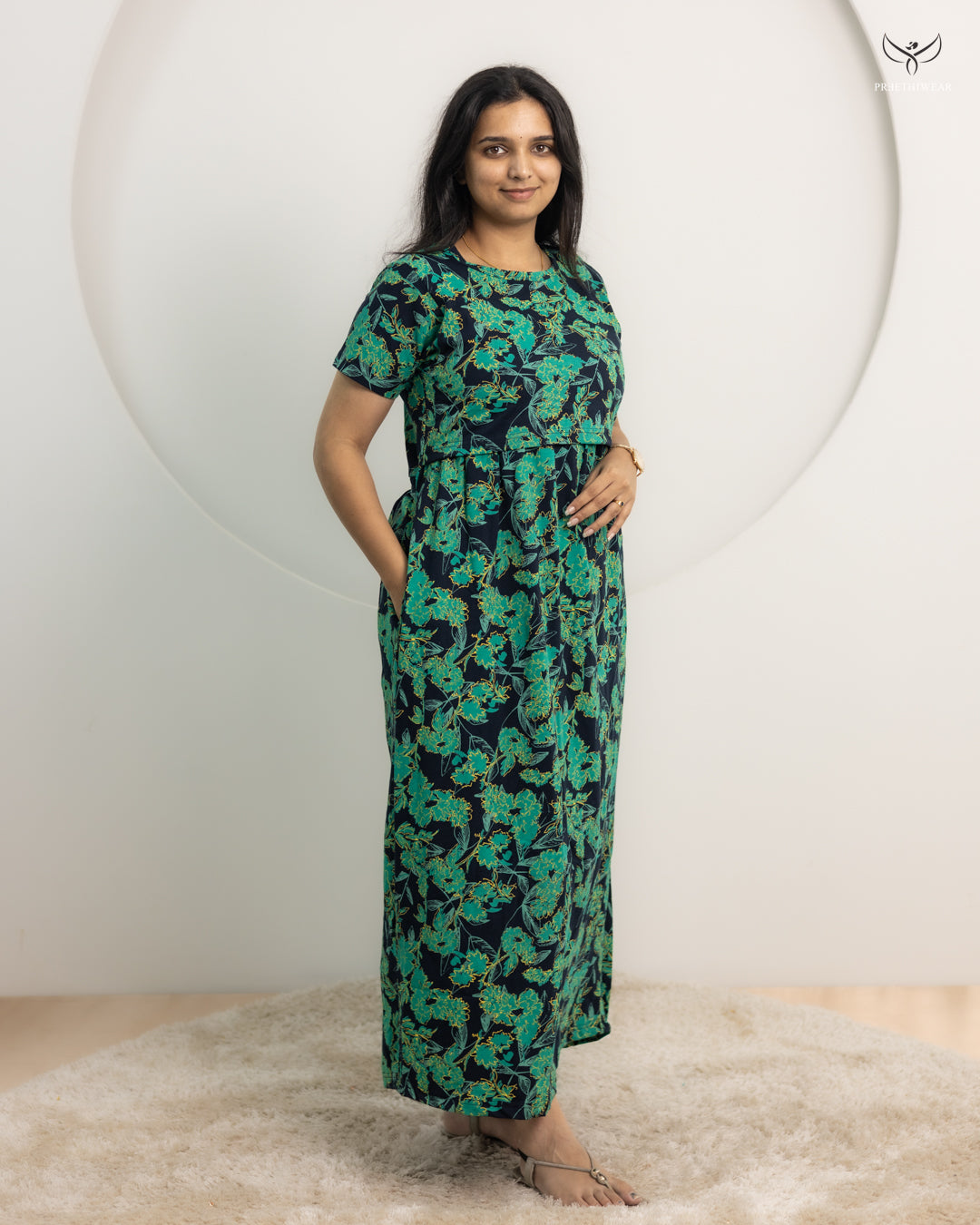 Noorul Thick Soft CottonFull Length Maternity Loungewear