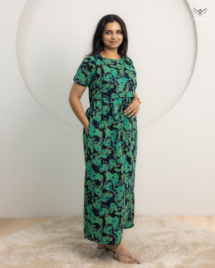 Noorul Thick Soft CottonFull Length Maternity Loungewear