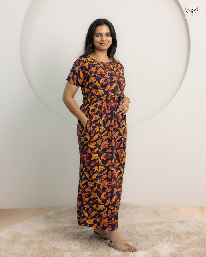 Alekya Thick Cotton Full Length Maternity Loungewear