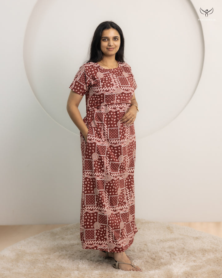 Jeno Thick Soft Cotton Full Length Maternity Loungewear