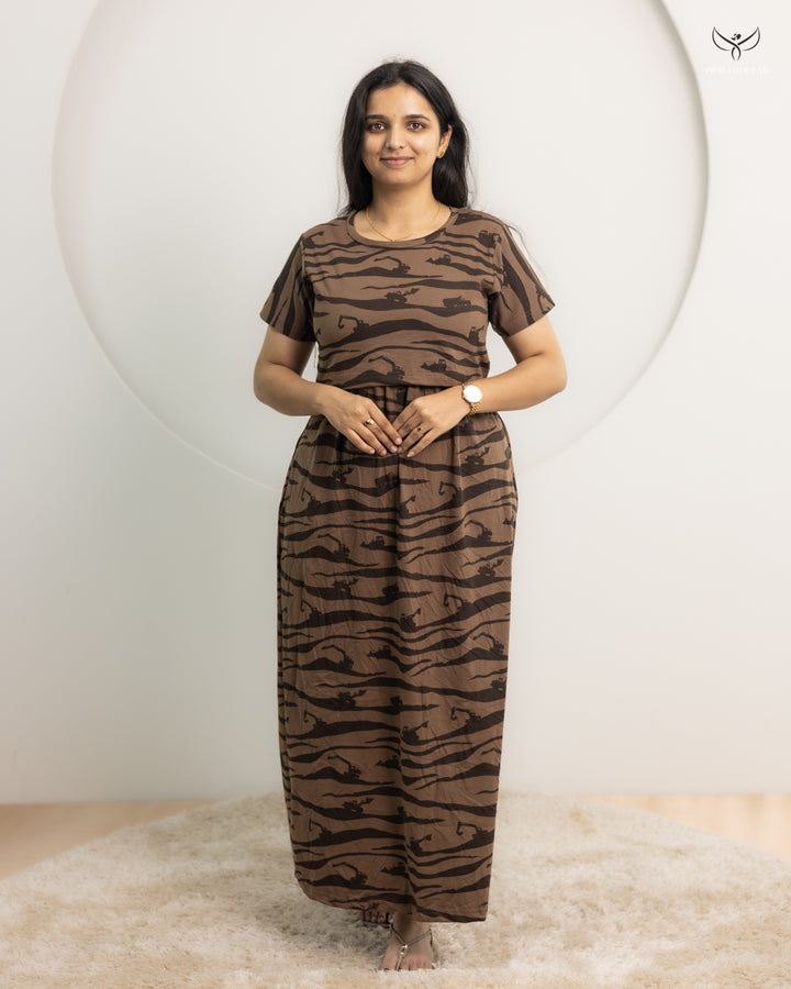 Purna Thick Cotton Full Length Maternity Loungewear