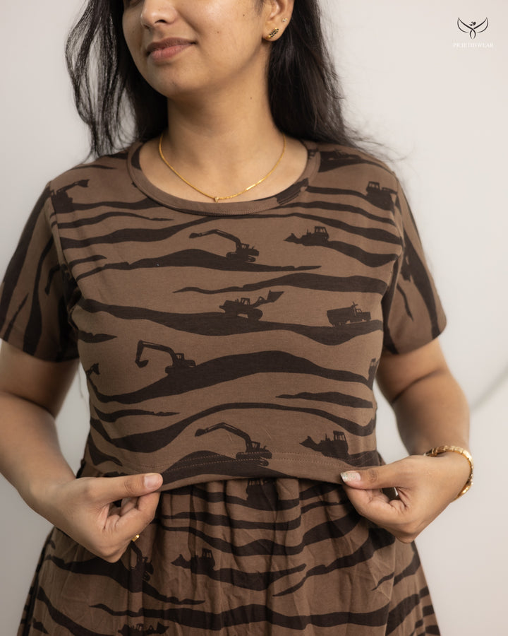 Purna Thick Cotton Full Length Maternity Loungewear