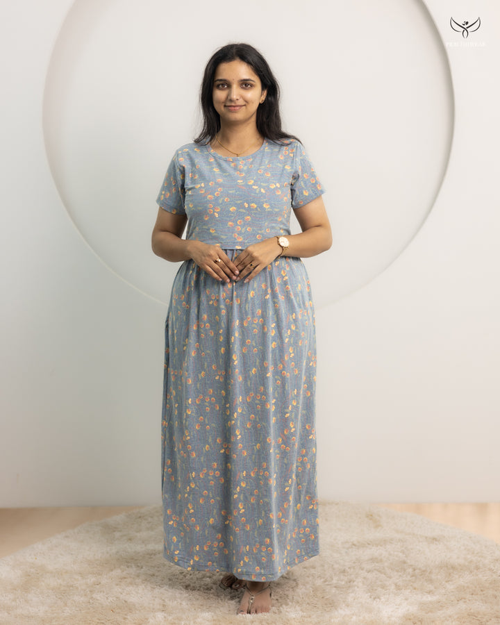 Irene1 SoftCotton Full Length Maternity Loungewear