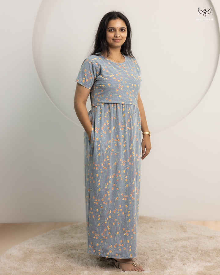 Irene1 SoftCotton Full Length Maternity Loungewear