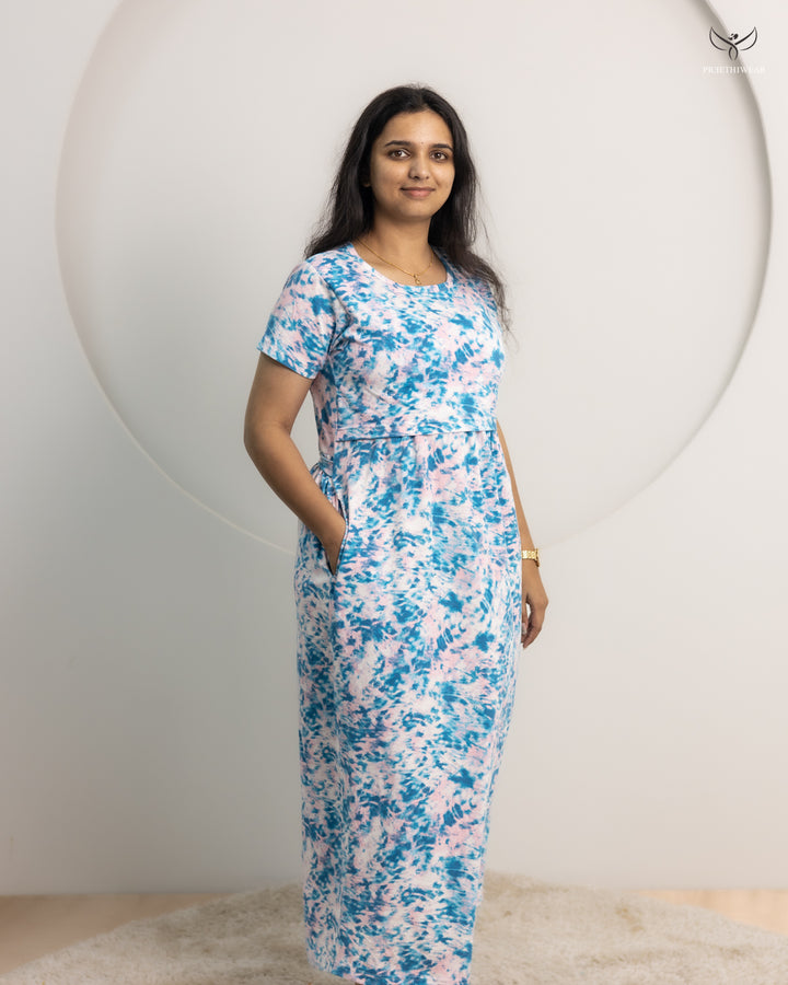 Advika1 SoftCotton Full Length Maternity Loungewear