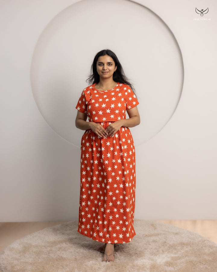 Aarya Thick Soft Cotton Full Length Maternity Loungewear