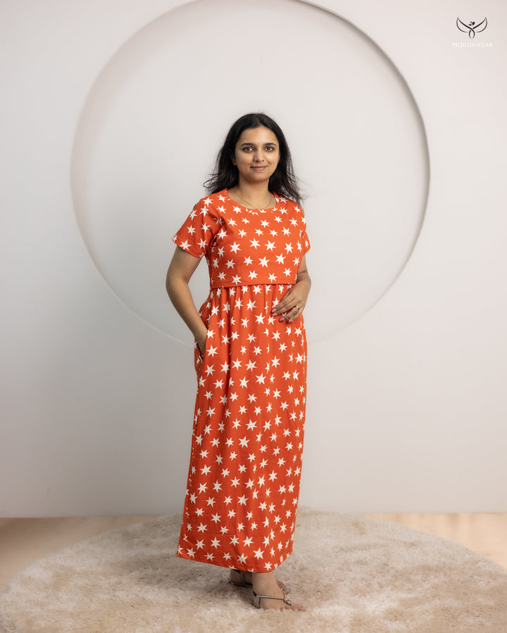 Aarya Thick Soft Cotton Full Length Maternity Loungewear