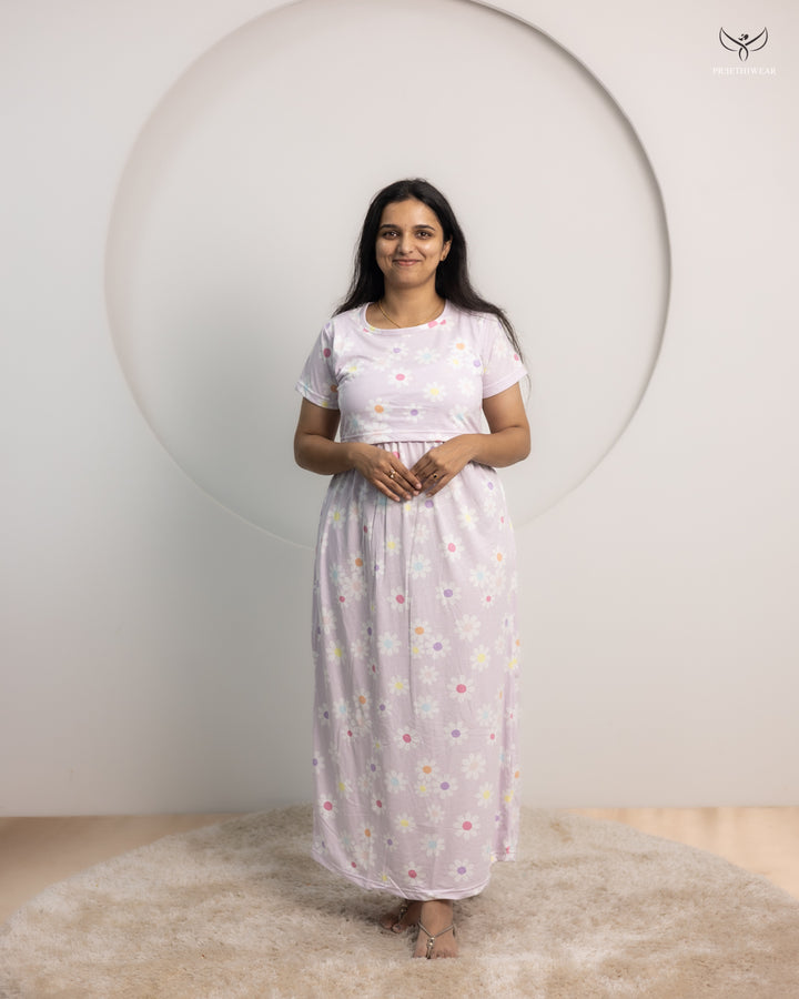 Sarna SoftCotton Full Length Maternity Loungewear