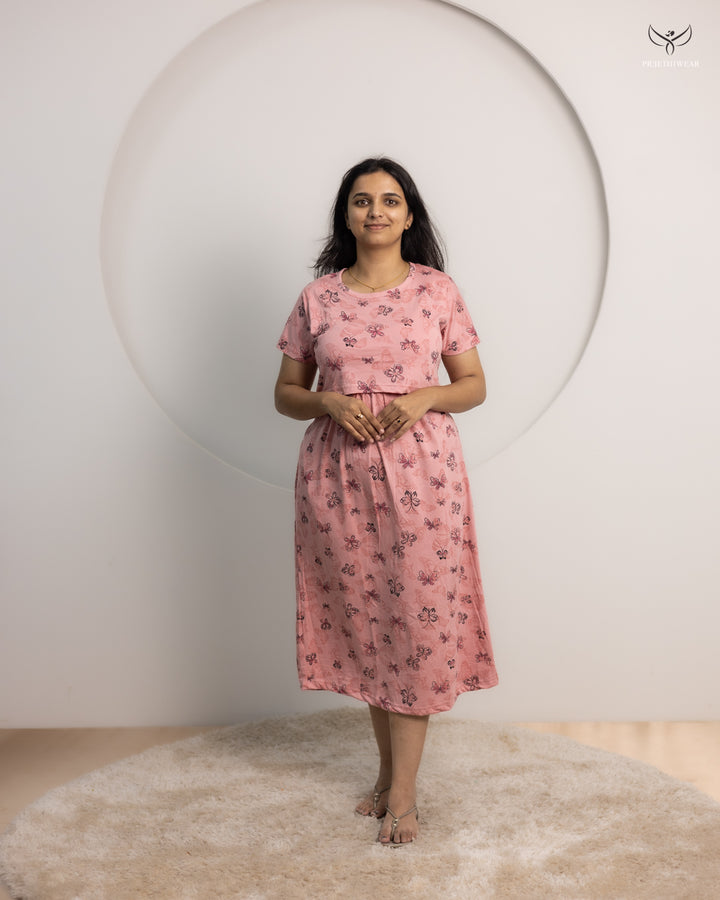 Nayira SoftCotton Calf Length Maternity Loungewear