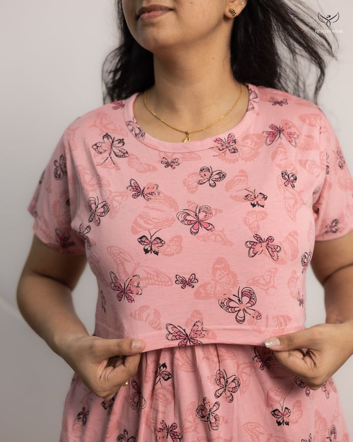 Nayira SoftCotton Calf Length Maternity Loungewear