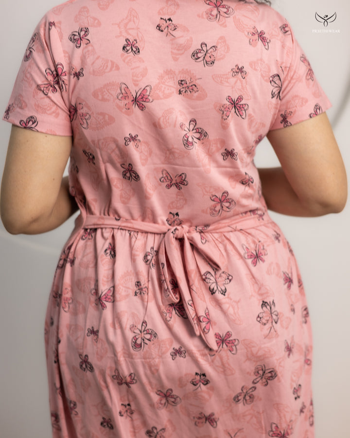 Nayira SoftCotton Calf Length Maternity Loungewear