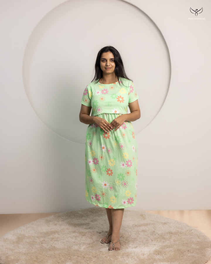 Lavya SoftCotton Calf Length Maternity Loungewear