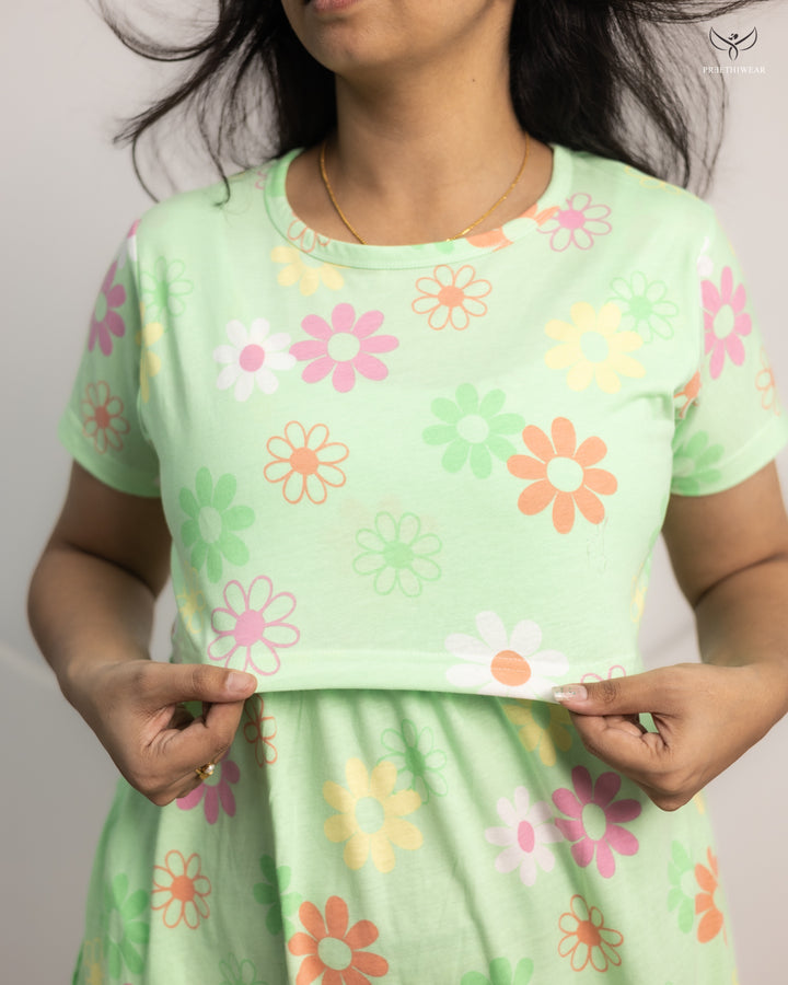 Lavya SoftCotton Calf Length Maternity Loungewear
